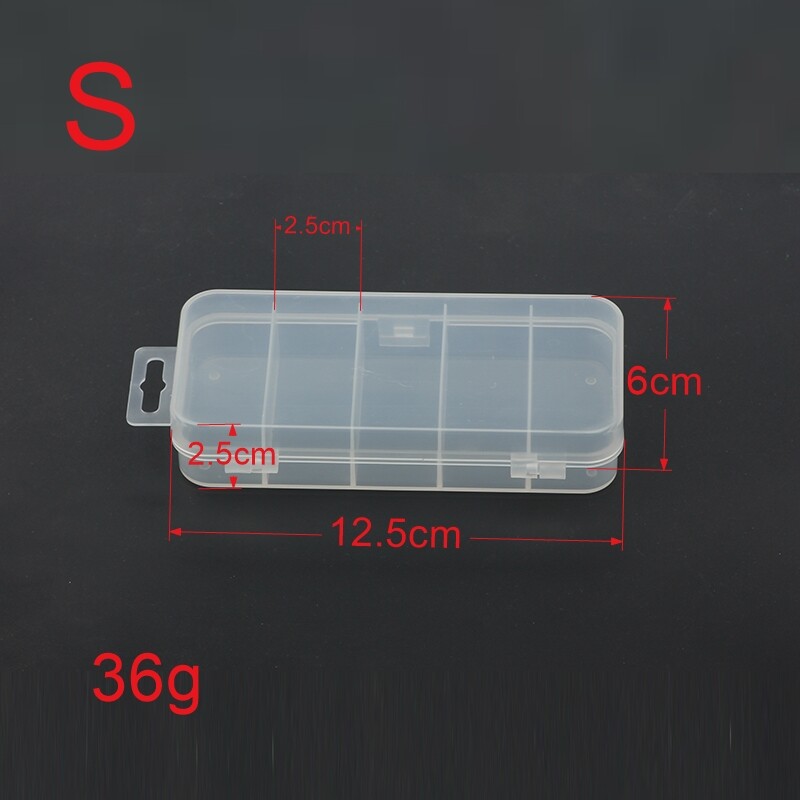 5 skyriai žvejybos reikmenų dėžė plastikinė vandeniui atspari žvejybos įranga Minkšta žuvų masalo kabliukas jauko laikymo dėklas.