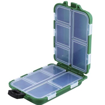 Μίνι θήκη αποθήκευσης 10 διαμερισμάτων Flying Fishing Tackle Box Κουτάλι ψαρέματος Γάντζος Δόλωμα Κουτί αποθήκευσης Αξεσουάρ ψαρέματος