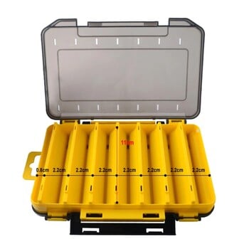 Sided Fishing Tackle Box 14 Cells Bait Box Κουτί αποθήκευσης ψαρέματος Carp Lure Hook Storage For Fishing Wobblers Tool Accessories