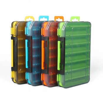 Sided Fishing Tackle Box 14 Cells Bait Box Κουτί αποθήκευσης ψαρέματος Carp Lure Hook Storage For Fishing Wobblers Tool Accessories