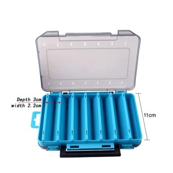 Sided Fishing Tackle Box 14 Cells Bait Box Κουτί αποθήκευσης ψαρέματος Carp Lure Hook Storage For Fishing Wobblers Tool Accessories