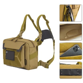 600D Fishing Chest Bag Ανδρικές τσάντες Tactical Αδιάβροχες Molle Nylon Σακίδια αναρρίχησης Camping Outdoor Sports Travel Γιλέκο σακίδιο