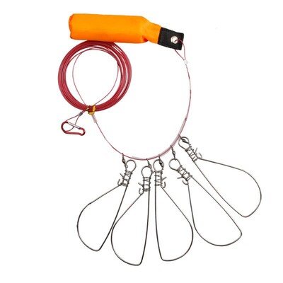 5 užsegamas žūklės užraktas žuvies sagties reikmenys nerūdijančio plieno grandinės styga su plūduriuojančia gyva žuvies masalo užrakto diržo žvejybos priedais