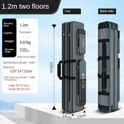 Vodotesný rybársky prút, 2/3 vrstvy, hrubá rybárska taška Oxford, 120 cm, úložný priestor na rybárske prúty, taška na náradie s veľkou kapacitou, prenosná rybárska taška