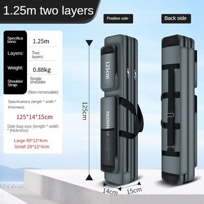 Vodotesný rybársky prút, 2/3 vrstvy, hrubá rybárska taška Oxford, 120 cm, úložný priestor na rybárske prúty, taška na náradie s veľkou kapacitou, prenosná rybárska taška