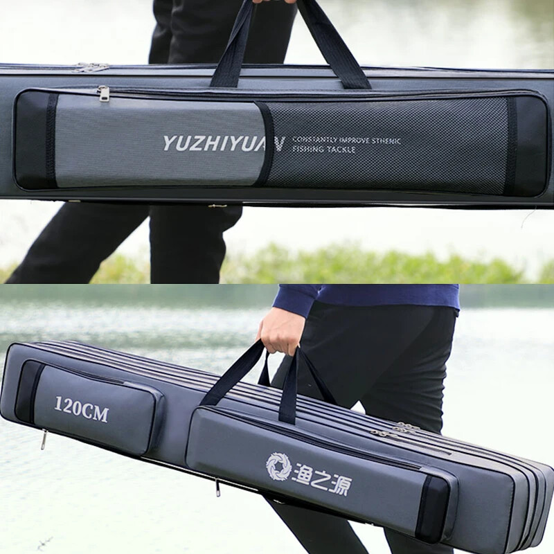 Vodotesný rybársky prút, 2/3 vrstvy, hrubá rybárska taška Oxford, 120 cm, úložný priestor na rybárske prúty, taška na náradie s veľkou kapacitou, prenosná rybárska taška