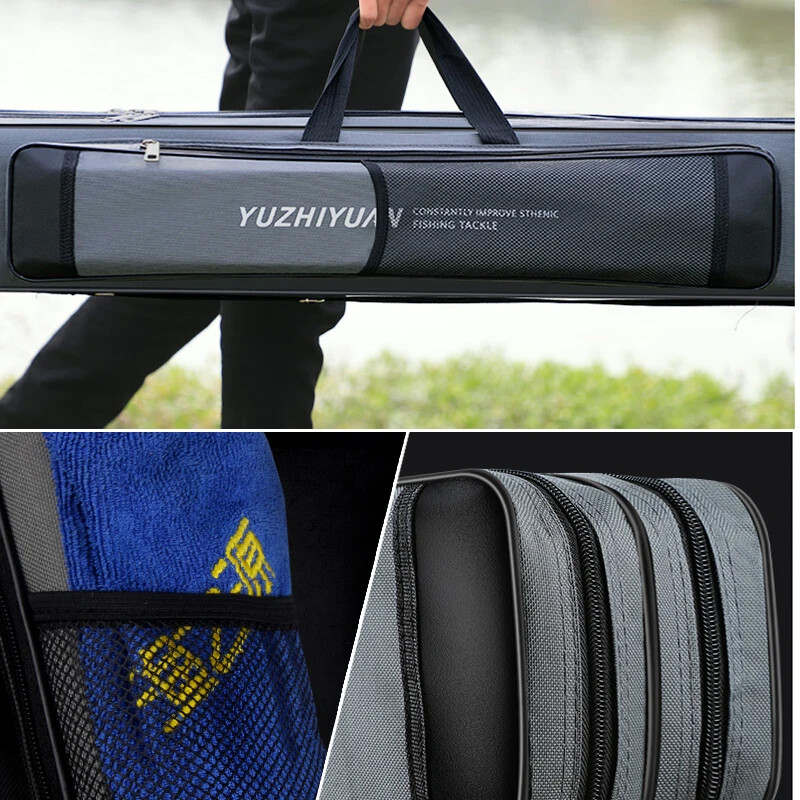 Vodotesný rybársky prút, 2/3 vrstvy, hrubá rybárska taška Oxford, 120 cm, úložný priestor na rybárske prúty, taška na náradie s veľkou kapacitou, prenosná rybárska taška