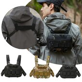 Taktički Chest Rig ruksak za kampiranje Recon Kit Bag Molle prsluk EDC prednja torbica Višenamjenski dnevni ruksak za planinarenje, pecanje, mamac T8U5