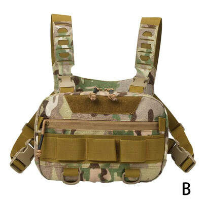 Taktički Chest Rig ruksak za kampiranje Recon Kit Bag Molle prsluk EDC prednja torbica Višenamjenski dnevni ruksak za planinarenje, pecanje, mamac T8U5