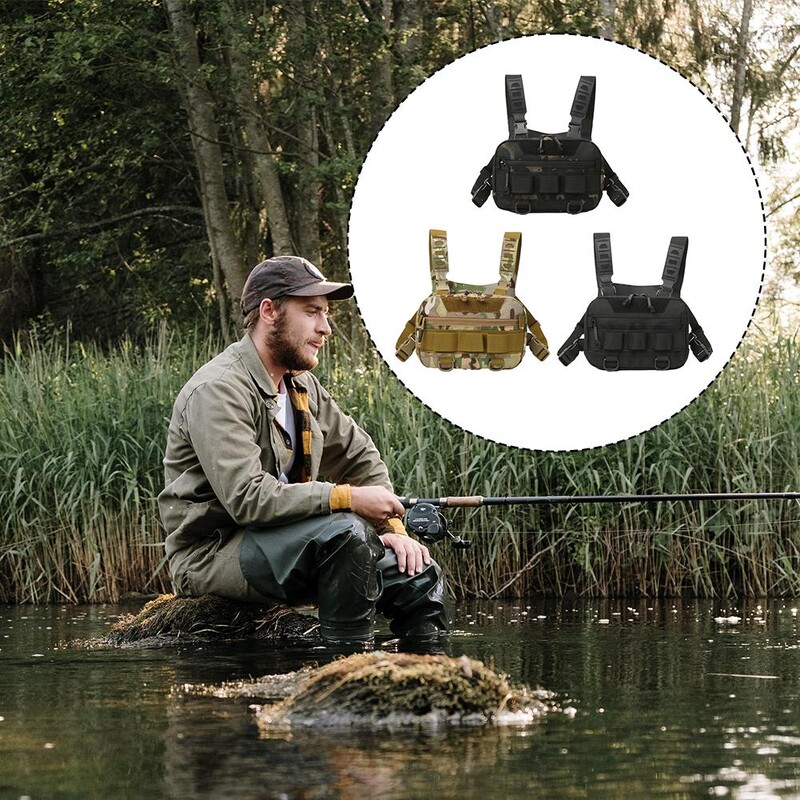 Taktički Chest Rig ruksak za kampiranje Recon Kit Bag Molle prsluk EDC prednja torbica Višenamjenski dnevni ruksak za planinarenje, pecanje, mamac T8U5