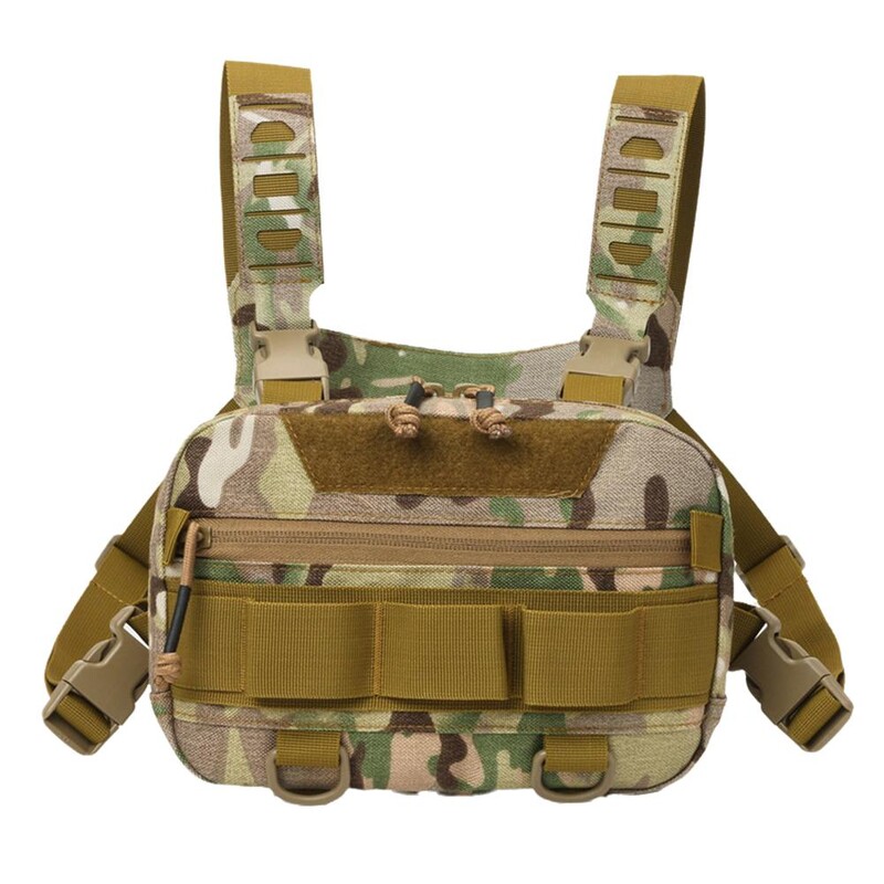 Taktički Chest Rig ruksak za kampiranje Recon Kit Bag Molle prsluk EDC prednja torbica Višenamjenski dnevni ruksak za planinarenje, pecanje, mamac T8U5