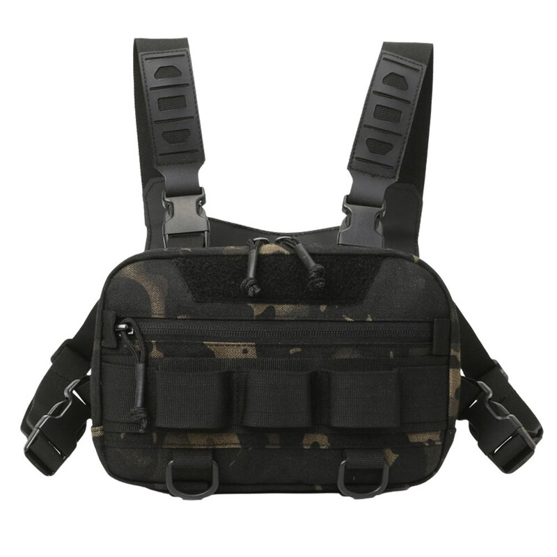 Taktički Chest Rig ruksak za kampiranje Recon Kit Bag Molle prsluk EDC prednja torbica Višenamjenski dnevni ruksak za planinarenje, pecanje, mamac T8U5