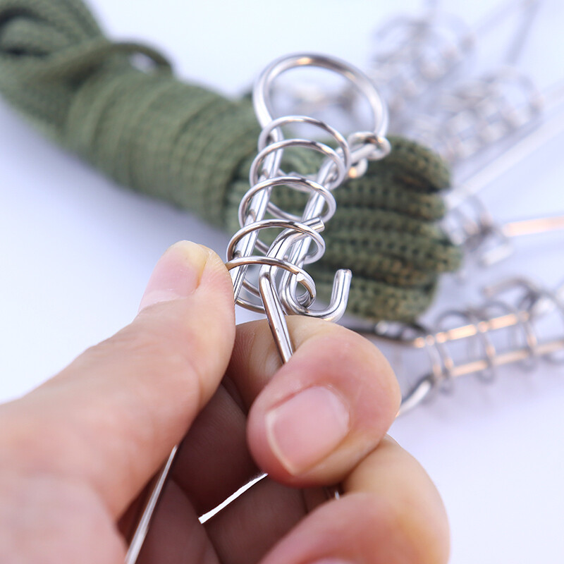 Najlonsko uže za ribolov od 5 metara s 5 kopči za zaključavanje od nehrđajućeg čelika Pribor za pecanje Pribor za pecanje grgeča Bas šarana