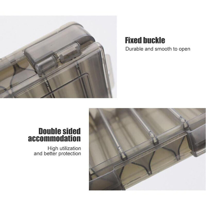 14 priehradiek na rybárske náčinie, vodotesný obojstranný úložný box na návnady, kontajner na rybárske príslušenstvo