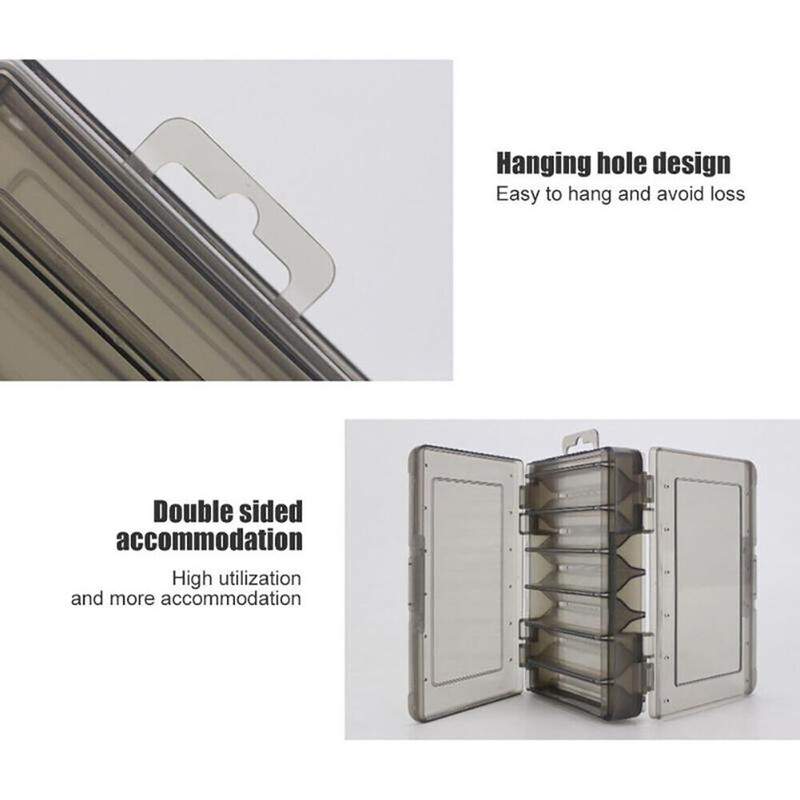 14 priehradiek na rybárske náčinie, vodotesný obojstranný úložný box na návnady, kontajner na rybárske príslušenstvo