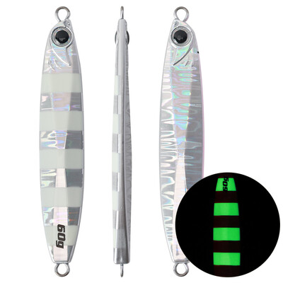 AOCLU 35g 45g 60g 80g 100g Coltsniper Speed Metal Jig Japan Long Cast Lure Morski ribolov Oblik sardine Svjetleći sjaj Reflektirajuća