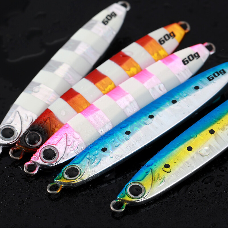 AOCLU 35g 45g 60g 80g 100g Coltsniper Speed Metal Jig Japan Long Cast Lure Morski ribolov Oblik sardine Svjetleći sjaj Reflektirajuća