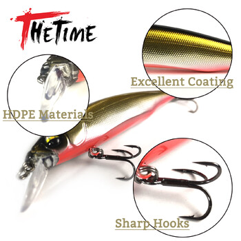 Нов TH110 II 110 mm 19 g Suspend Minnow Lure Jerkbait Wobbler Изкуствена риболовна стръв за лаврак пъстърва костур щука рибни примамки