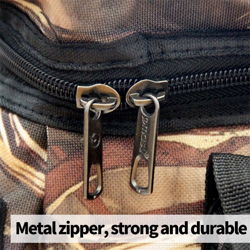 Vandeniui atsparus žvejybos krepšys Nailonas, didelės talpos daugiafunkcis žvejybos reikmenys dviejų sluoksnių vandeniui atsparūs lauko pečių krepšiai