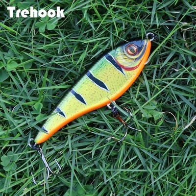 TREHOOK 21g 9cm Jerkbait Rattlin Vib Fishing Lure Sinking Wobblers Pike Artificial Lures For Fishing Tackle