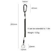 Uže za pecanje Uže za veslanje Gumb za penjanje Karabiner Anti-Lost Spring Rope Lost Rope Mamac Oprema za pecanje Pribor za ribolov