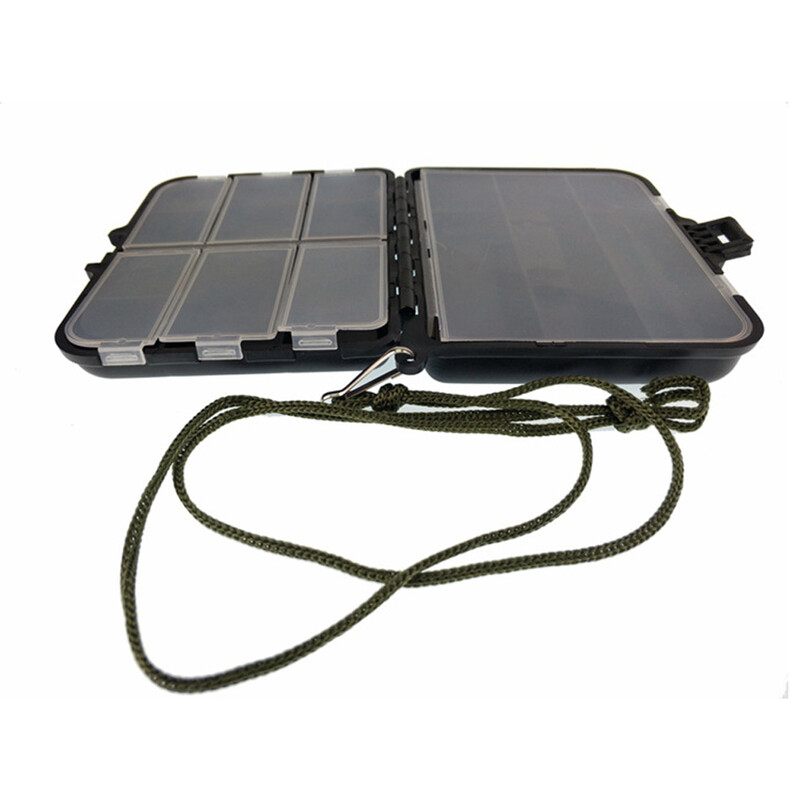 Kelių lizdų žvejybos reikmenų dėžė Žvejybos laikymo dėžutės Plastikinės jauko masalo kabliukų laikymo dėžutė Dvipusė atidaroma žvejybos reikmenys