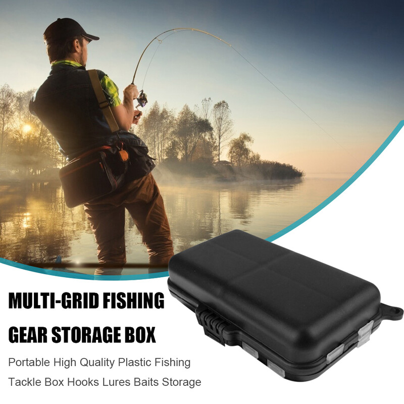 Kelių lizdų žvejybos reikmenų dėžė Žvejybos laikymo dėžutės Plastikinės jauko masalo kabliukų laikymo dėžutė Dvipusė atidaroma žvejybos reikmenys