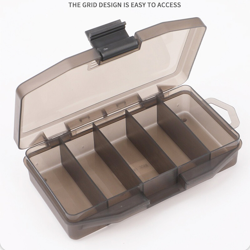 Prenosný 5-priehradkový priestorový box na rybárske náčinie, kontajner na návnady, háčiky, výstroj, náradie, boxy na náradie, držiak na kapor a rybárske náčinie, puzdro na úschovu