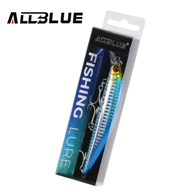 ALLBLUE Heavy Grey Minnow 90mm/110mm Sinking Jerkbait Longcast Naluca de pescuit Apă sărată Biban de mare Momeală artificială din plastic