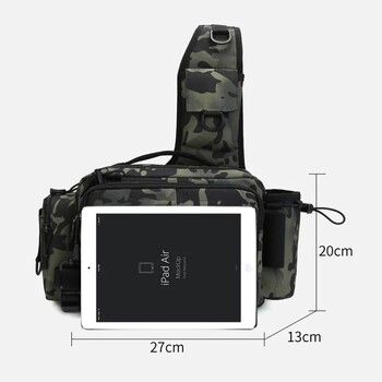 Чанта за риболовни принадлежности Fly Fishing Раница Chest Sling Portable Shoulder Fanny Waist Pack For Men Fishing Rod Lure Box Къмпинг чанта