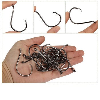 100 τμχ Octopus Offset Sport Circle Γάντζος ψαρέματος Κυπρίνος Fishhook Jig Big Barbed Fish Hook Άγκιστρο ψαρέματος από χάλυβα υψηλής περιεκτικότητας σε άνθρακα