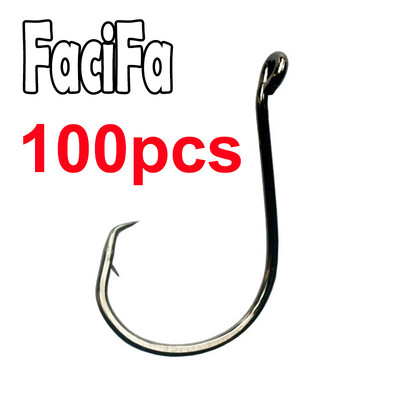 100 τμχ Octopus Offset Sport Circle Γάντζος ψαρέματος Κυπρίνος Fishhook Jig Big Barbed Fish Hook Άγκιστρο ψαρέματος από χάλυβα υψηλής περιεκτικότητας σε άνθρακα