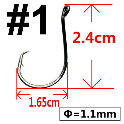 100 komada Octopus Offset Sport Circle Udica za ribolov Šaranska udica Jig Velika bodljikava udica Ribolovna udica od visokougljičnog čelika