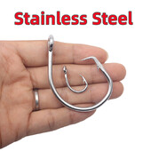 Rompin 39960 6/0-16/0 Čamac za morski ribolov od nehrđajućeg čelika Kružne udice za tunu Kružne udice za krupnu ribu Tuna Kružni mamac Bodljikave udice