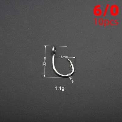 Rompin 39960 6/0-16/0 Čamac za morski ribolov od nehrđajućeg čelika Kružne udice za tunu Kružne udice za krupnu ribu Tuna Kružni mamac Bodljikave udice