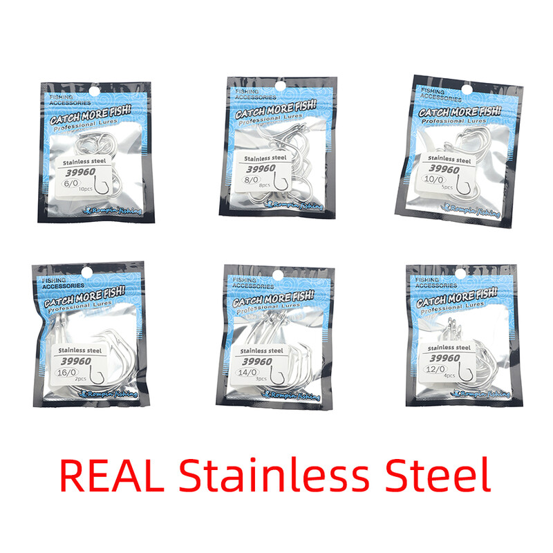 Rompin 39960 6/0-16/0 Čamac za morski ribolov od nehrđajućeg čelika Kružne udice za tunu Kružne udice za krupnu ribu Tuna Kružni mamac Bodljikave udice