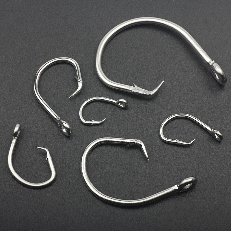 Rompin 39960 6/0-16/0 Čamac za morski ribolov od nehrđajućeg čelika Kružne udice za tunu Kružne udice za krupnu ribu Tuna Kružni mamac Bodljikave udice