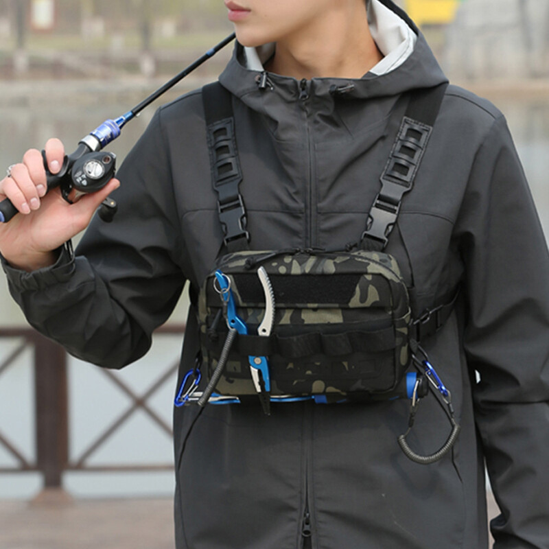 Torba za pribor za pecanje Ruksak s opremom za pecanje Fanny Pack Mamci za pecanje Uslužni kampiranje na otvorenom, planinarenje, preko ramena EDC torba za lov