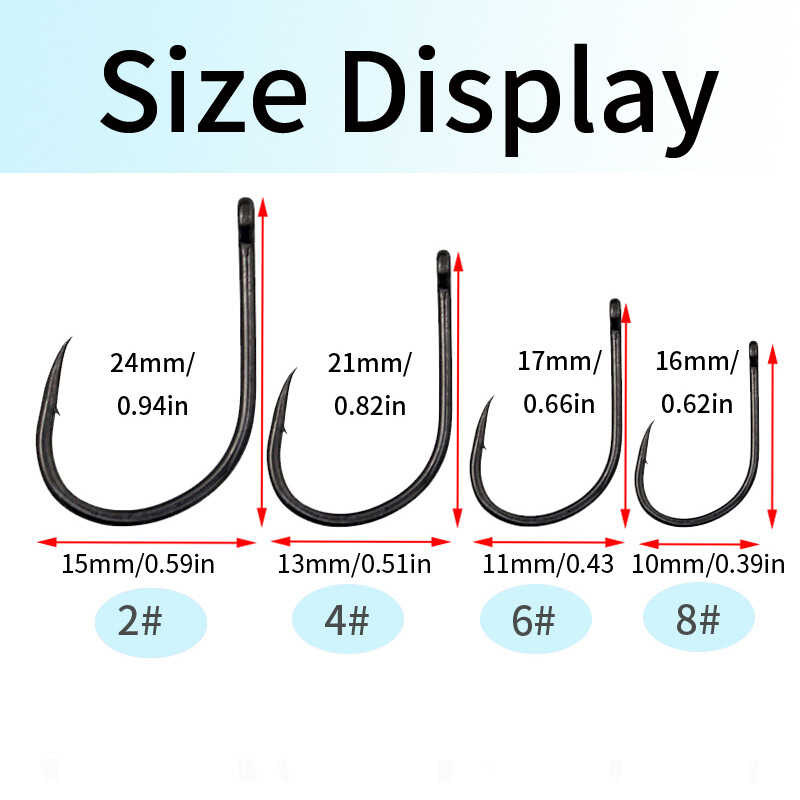 100 buc cârlige de pescuit boilies de momeală pentru crap cârlige acoperite cu oțel cu conținut ridicat de carbon.