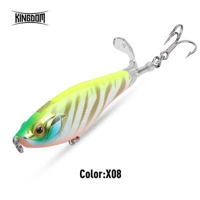 KINGDOM Propeler Topwater Mamci za ribolov 9 cm 11 cm Plutajući umjetni mamci Hard Plopper Mekani rotirajući repni pribor za pecanje