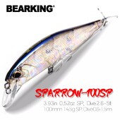 Bearking 10cm 15g vrući model mamaca za ribolov tvrdi mamac 14boja za odabir profesionalne minnow kvalitete dubine 0,8-1,5m