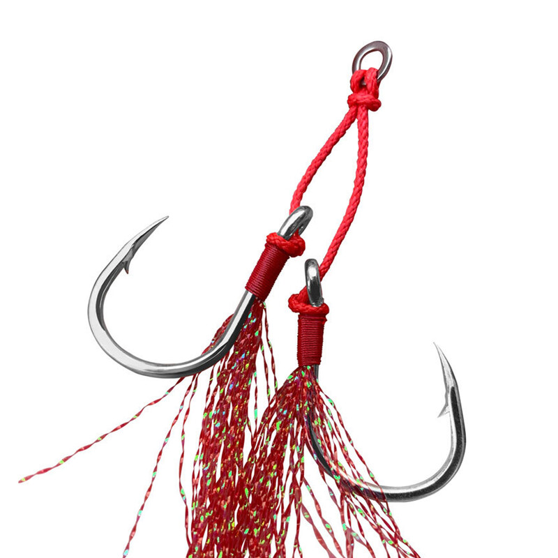 Elllv #1/0-13/0 Wide Gape Snažne udice za jigging Nehrđajući čelik 420 Inline pomoćna udica Brod za slanu vodu Ribolov kirnja tuna morski pas