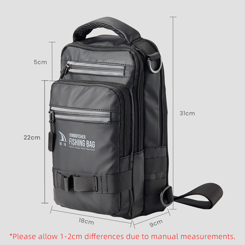 Pánska veľká rybárska taška na hrudník, organizér na rybárske náčinie, úložný batoh, multifunkčná nepremokavá taška cez rameno pre outdoorové športy