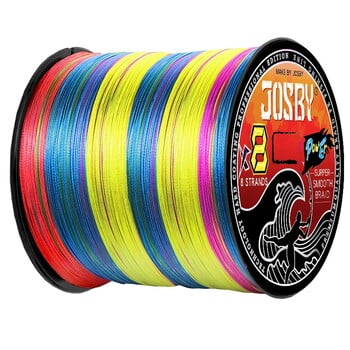 JOSBY 8 Braid Line 500M 300M Japan PE Line Multifilament Fishing Line x4 Super Strong Strands 8x Multifilament Line 10LB-90LB