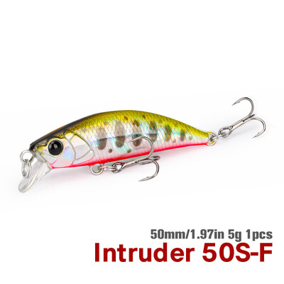TSURINOYA 50mm 5g tonuća ribička varalica INTRUDER 50S TROUT Umjetni jerkbait tvrdi mamac štuka vobler Stream Crankbait