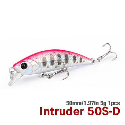 TSURINOYA 50mm 5g tonuća ribička varalica INTRUDER 50S TROUT Umjetni jerkbait tvrdi mamac štuka vobler Stream Crankbait