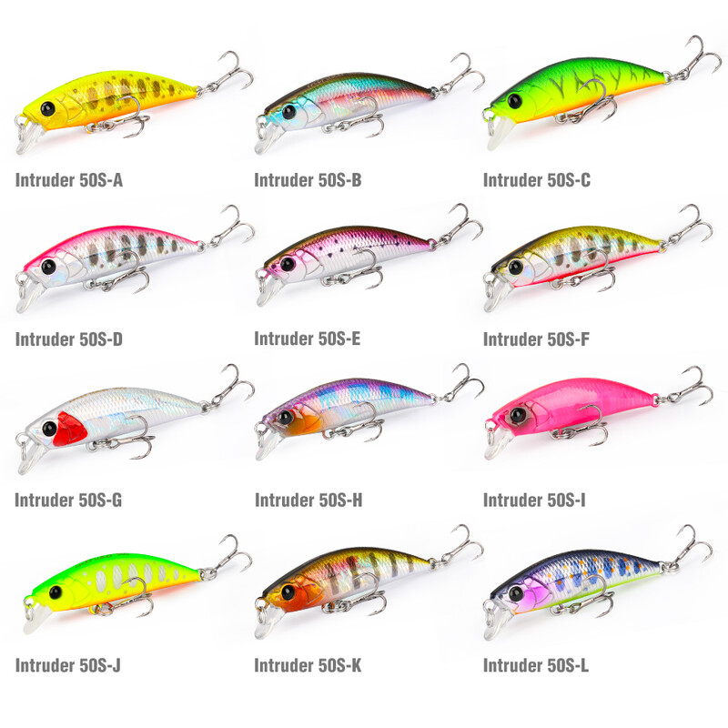 TSURINOYA 50mm 5g tonuća ribička varalica INTRUDER 50S TROUT Umjetni jerkbait tvrdi mamac štuka vobler Stream Crankbait