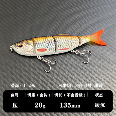 Fishgirl Lures Leurre Peche 4PLAY V2 SWIM & JERK 135mm 20g pomaly sa potápajúca nástraha z pravého sleďa na ostrieže, šťuky, pižmá, lososa, zubáča.