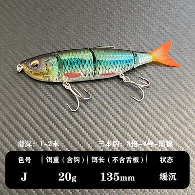 Fishgirl Lures Leurre Peche 4PLAY V2 SWIM & JERK 135mm 20g pomaly sa potápajúca nástraha z pravého sleďa na ostrieže, šťuky, pižmá, lososa, zubáča.