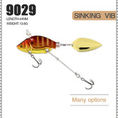 1kom Tonući metalni VIB Vibracijski mamac Spinner Spoon Ribolovni mamci 13.6g 4.4cm Jigovi Pastrve Zimski ribolov Tvrdi mamci Pribor Pesca